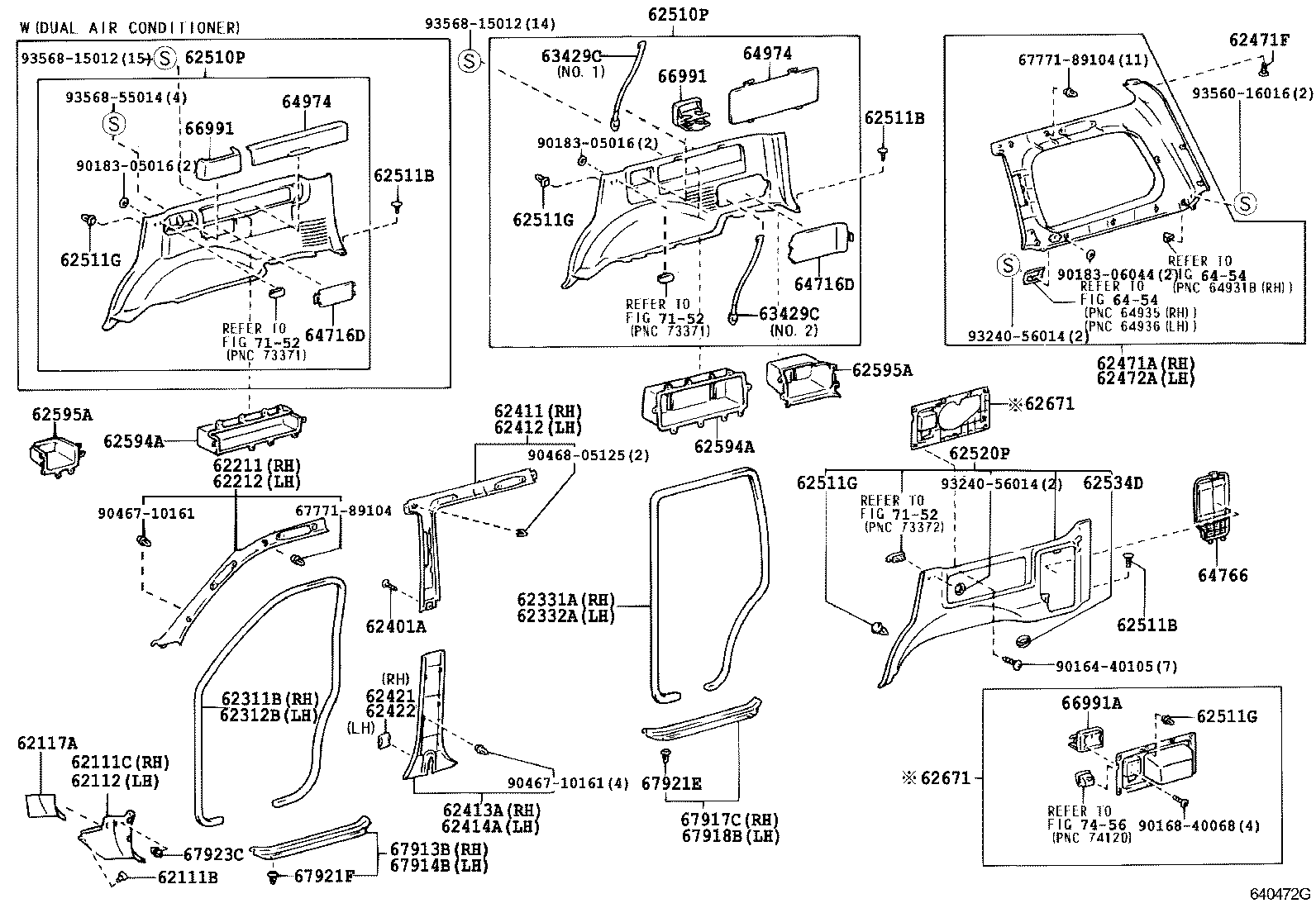62170-60040 AIR BAG ASSY, CURTAIN SHIELD, RH product image