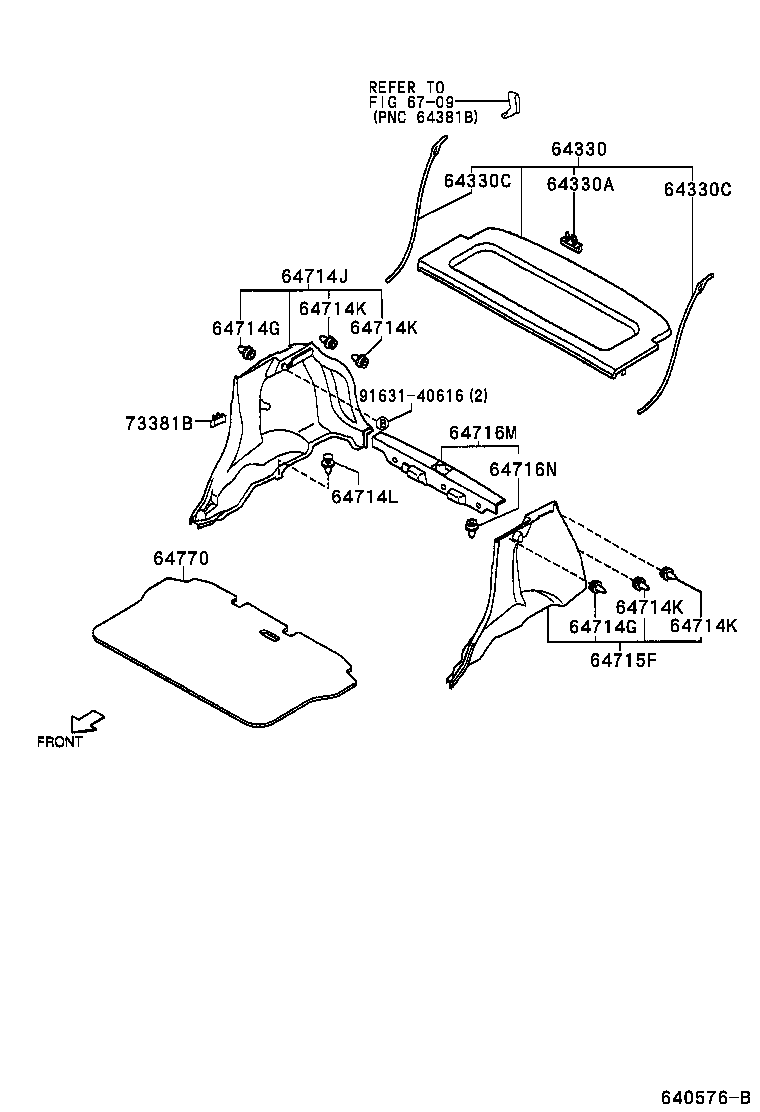 64369-87704 CLIP(FOR PACKAGE TRAY TRIM PANEL) product image