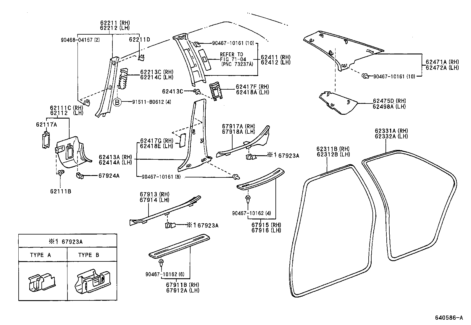 62170-53010 AIR BAG ASSY, CURTAIN SHIELD, RH product image