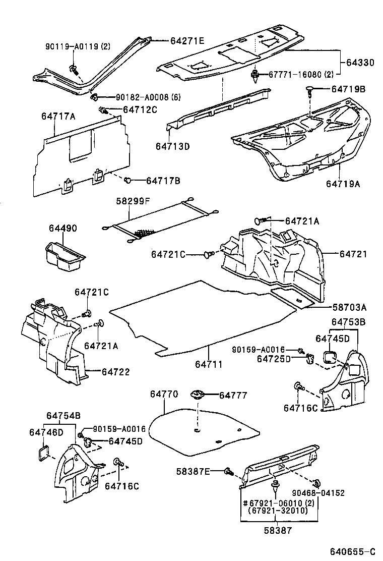 90080-46294 CLIP(LUGGAGE COMPARTMENT) product image