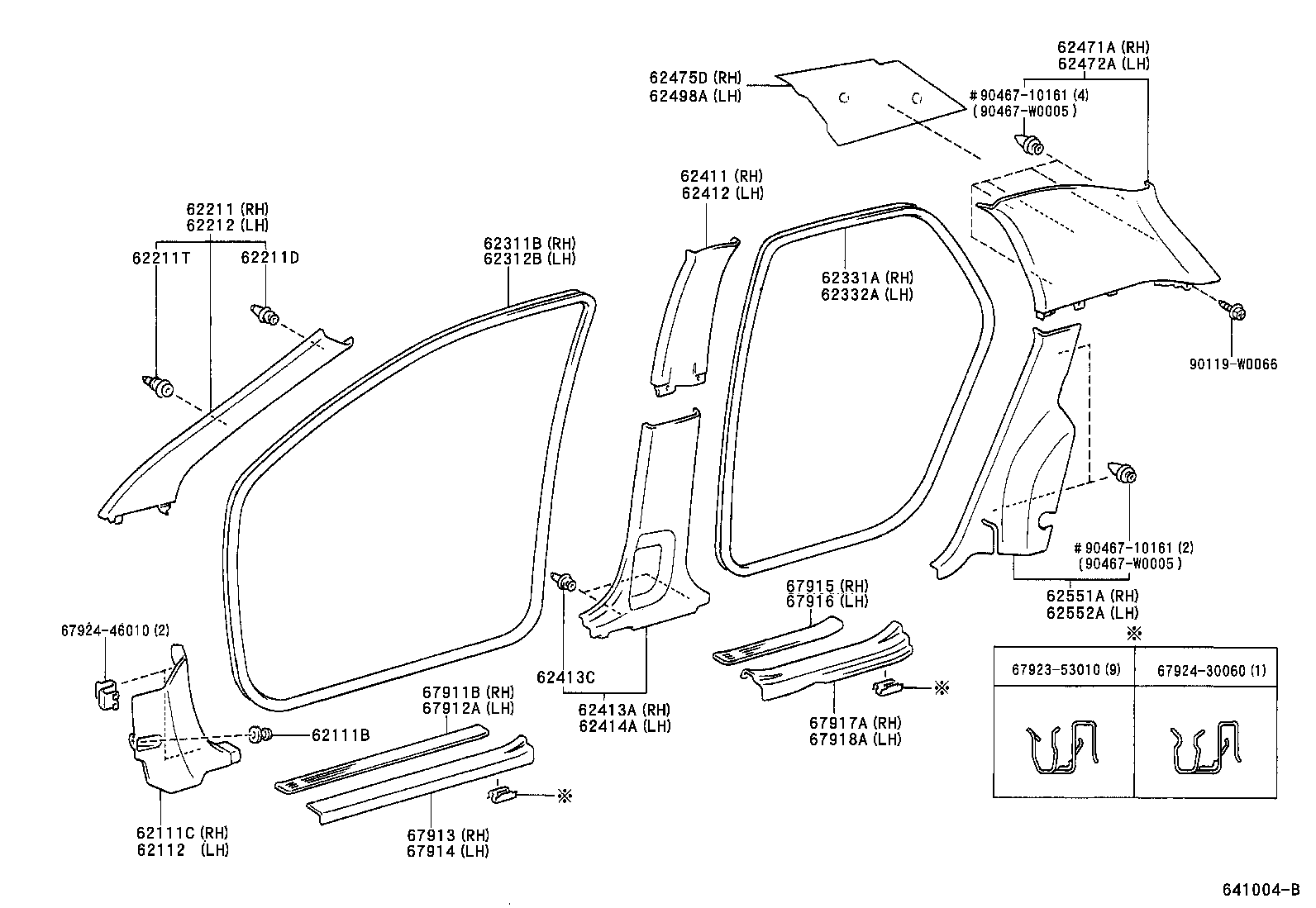62170-02020 AIR BAG ASSY, CURTAIN SHIELD, RH product image
