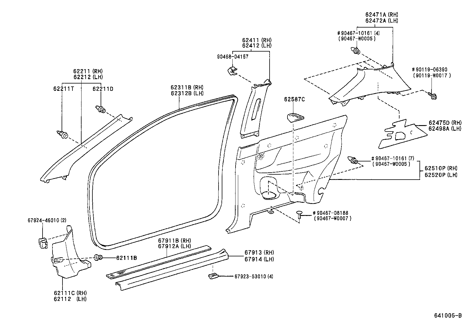 62170-02020 AIR BAG ASSY, CURTAIN SHIELD, RH product image
