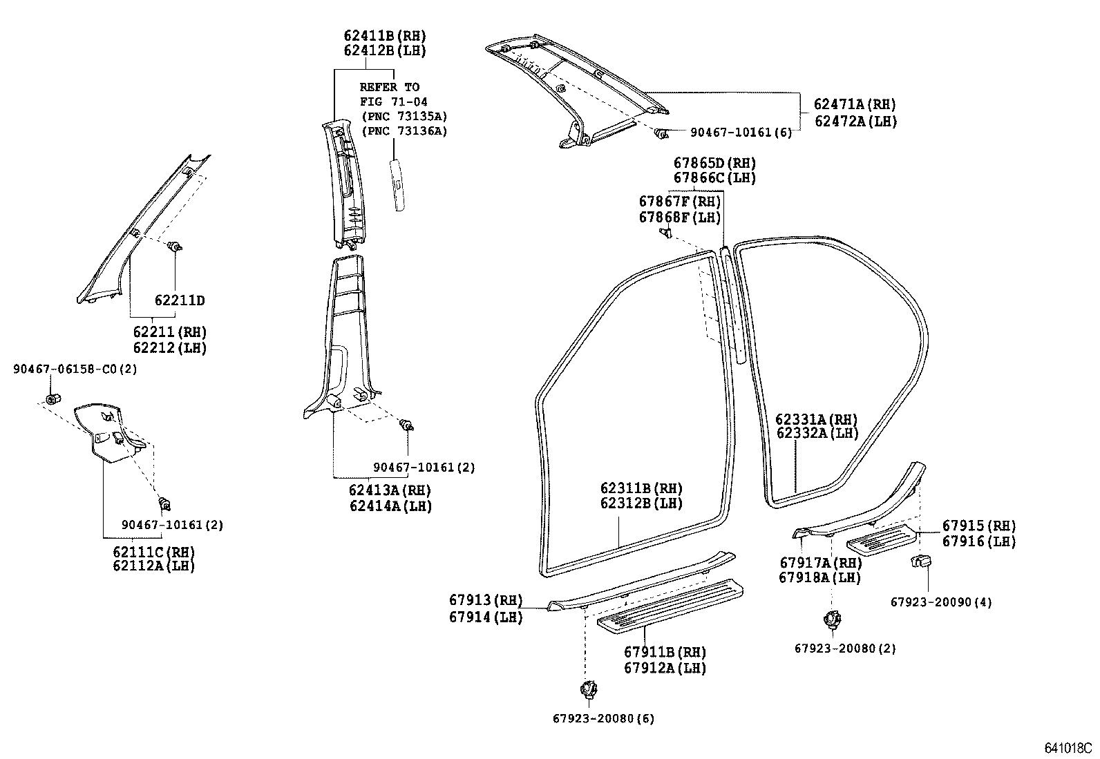 62170-20010 AIR BAG ASSY, CURTAIN SHIELD, RH product image