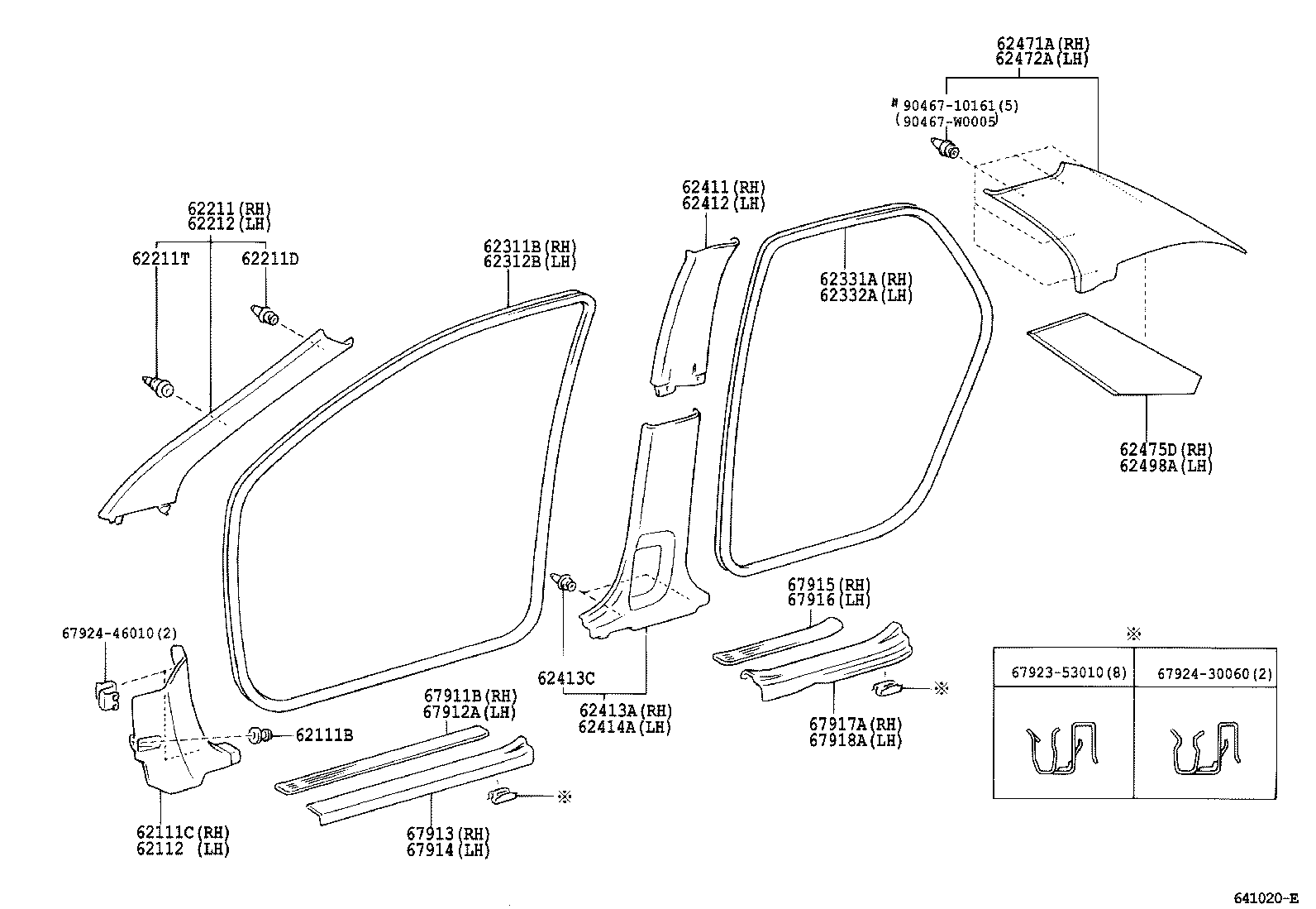 62170-02010 AIR BAG ASSY, CURTAIN SHIELD, RH product image