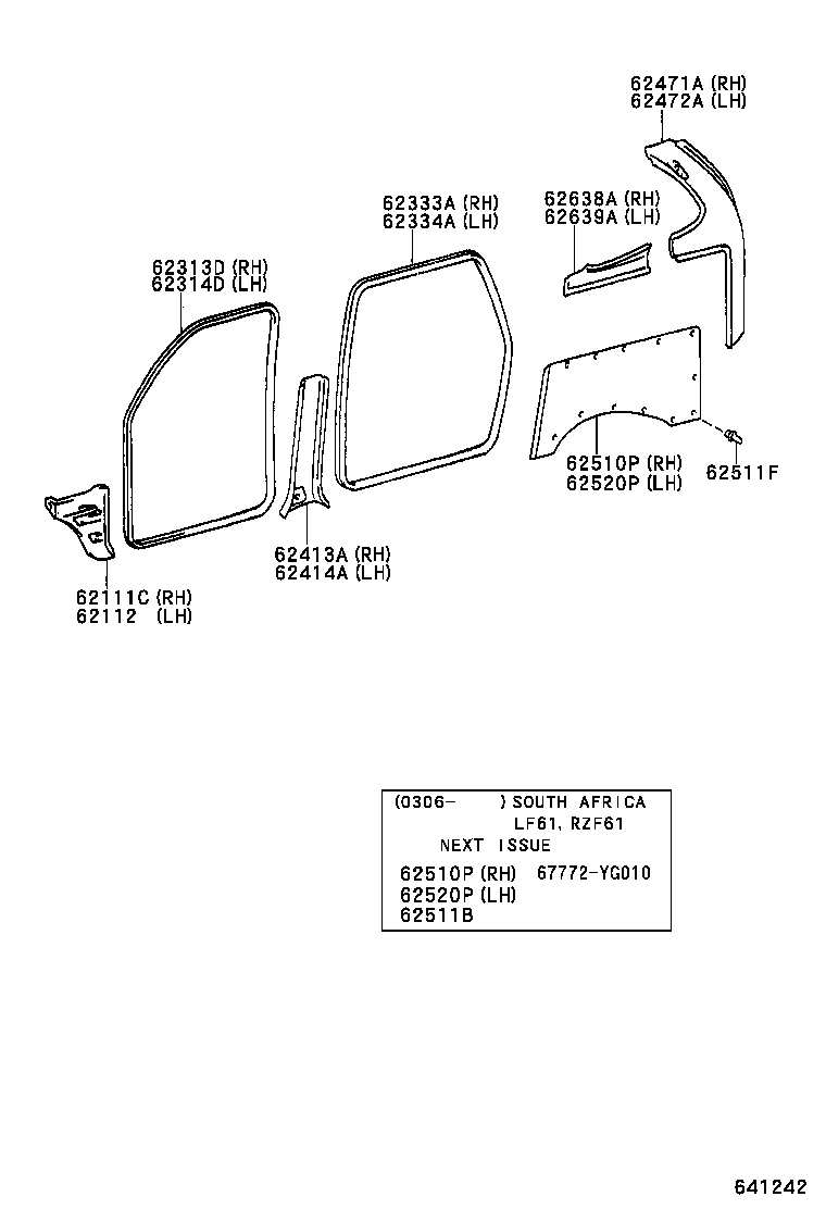 67771-0B010 RETAINER (FOR QUARTER INSIDE TRIM BOARD) product image