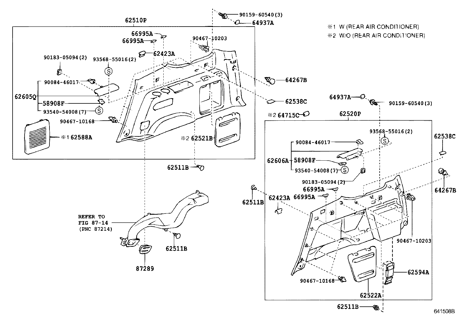 62170-0C010 AIR BAG ASSY, CURTAIN SHIELD, RH product image
