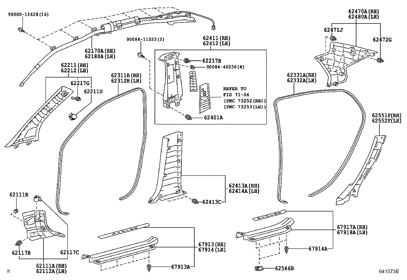 62170-AC010 AIR BAG ASSY, CURTAIN SHIELD, RH product image