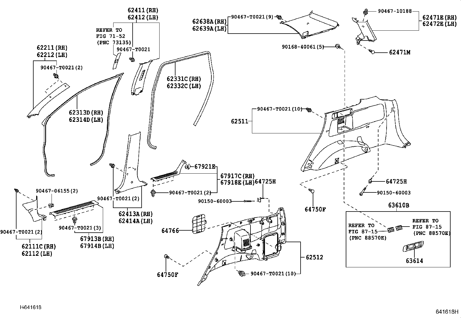 62170-0K020 AIR BAG ASSY, CURTAIN SHIELD, RH product image