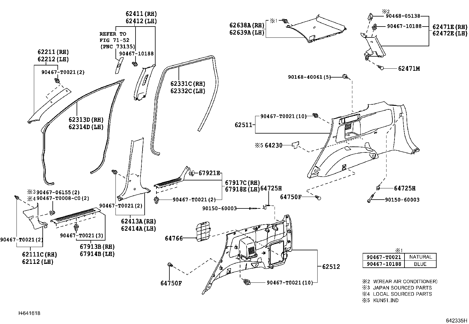 62170-0K020 AIR BAG ASSY, CURTAIN SHIELD, RH product image