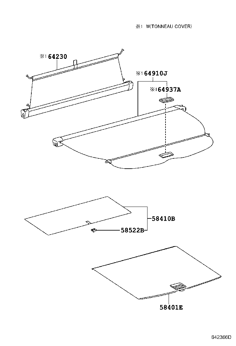 61653-05010 BRACKET, DECK SIDE TRIM, RH product image