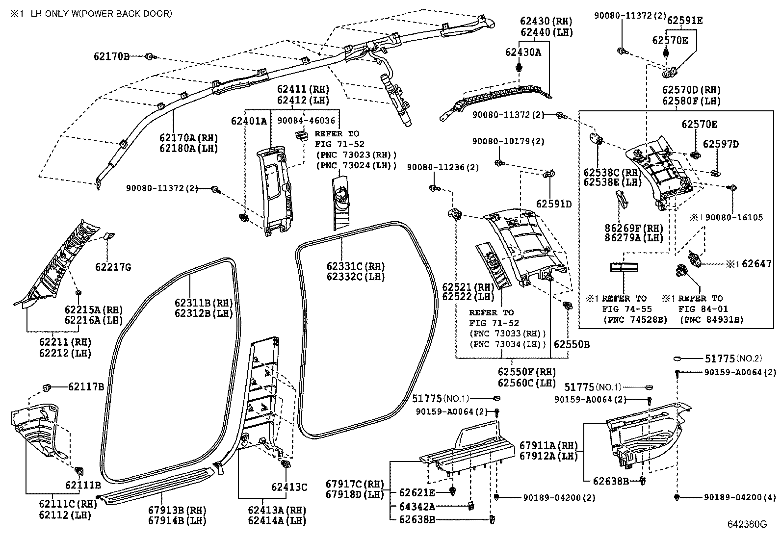 62170-0C140 AIR BAG ASSY, CURTAIN SHIELD, RH product image