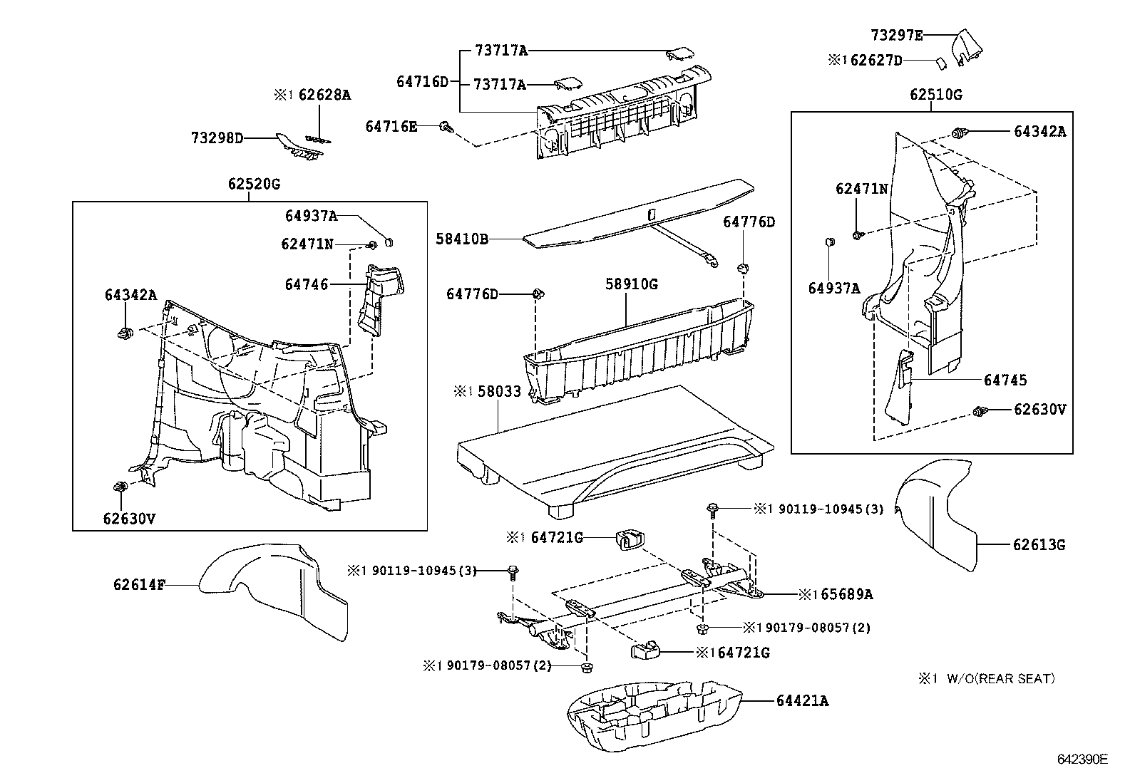 90467-08186-C0 CLIP(FOR DECK TRIM REAR COVER) product image