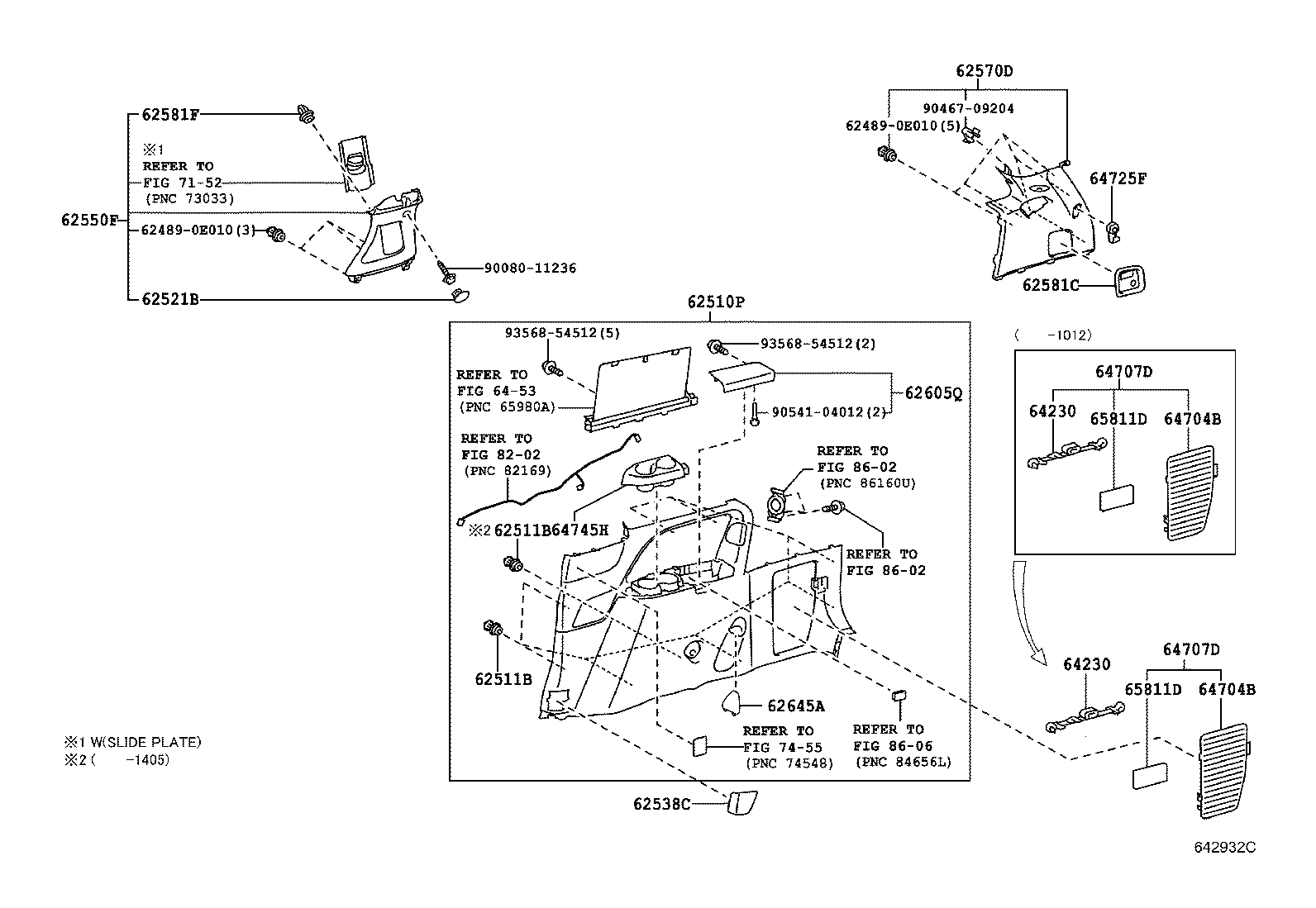 62170-08020 AIR BAG ASSY, CURTAIN SHIELD, RH product image