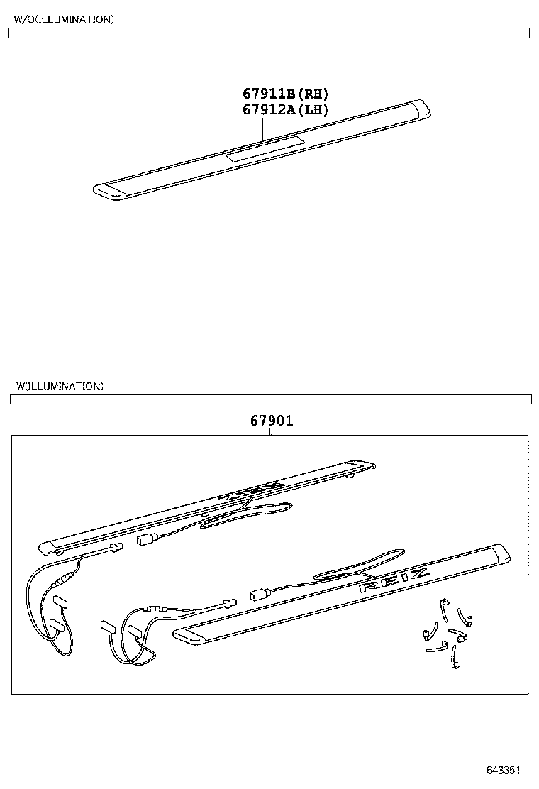 62170-22040 AIR BAG ASSY, CURTAIN SHIELD, RH product image