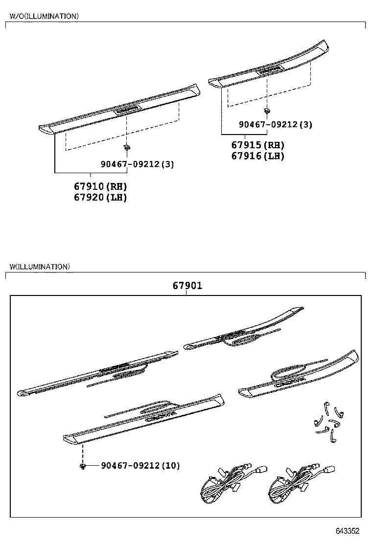 62170-30080 AIR BAG ASSY, CURTAIN SHIELD, RH product image