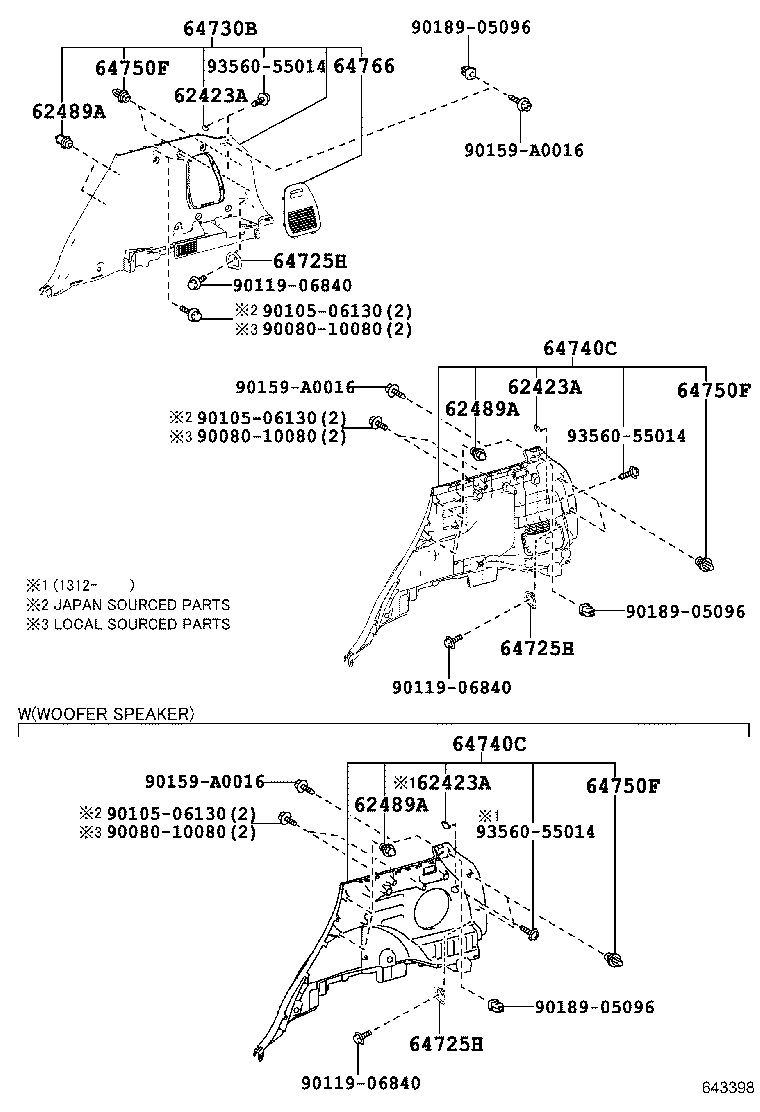 62170-0R031 AIR BAG ASSY, CURTAIN SHIELD, RH product image