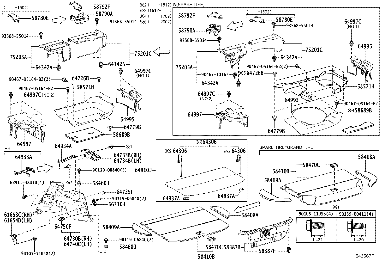 61653-78010 BRACKET, DECK SIDE TRIM, RH product image