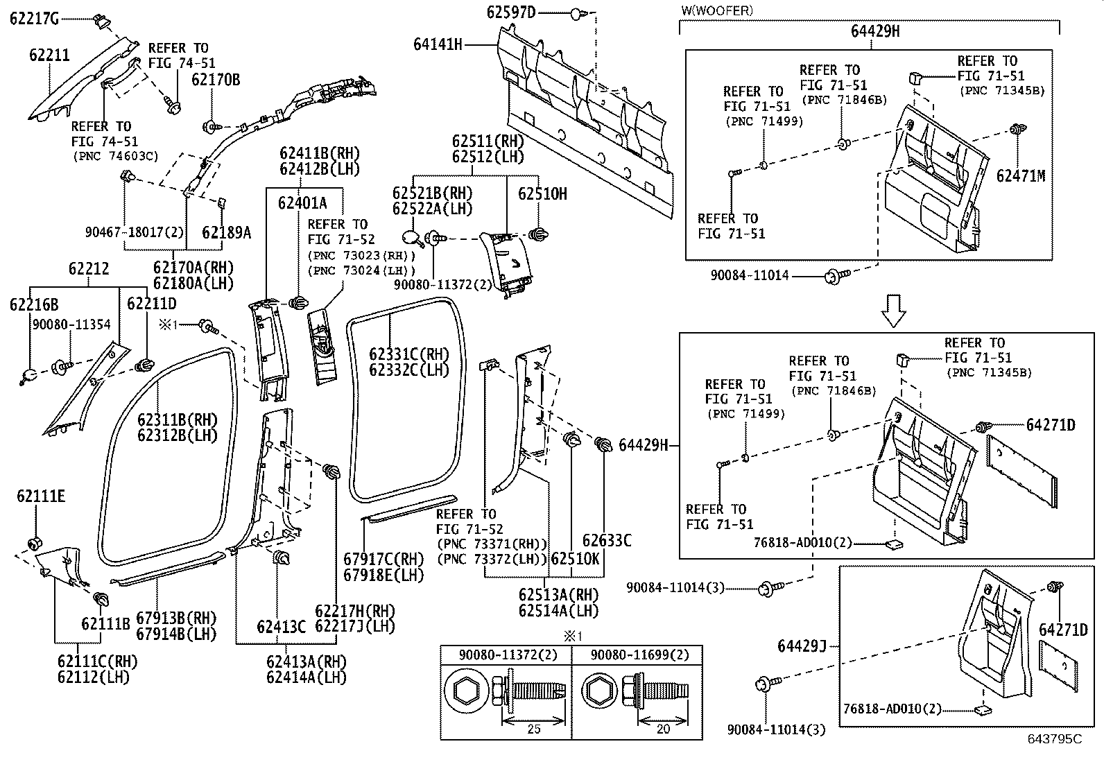 62170-04040 AIR BAG ASSY, CURTAIN SHIELD, RH product image