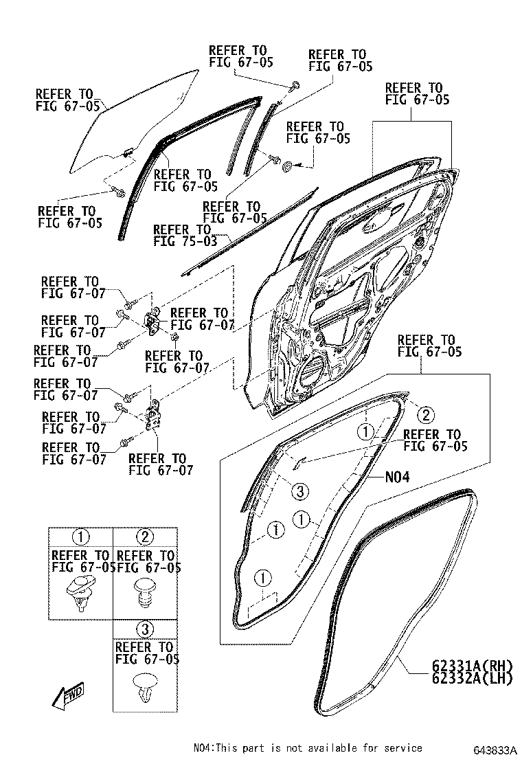 62170-WB003 AIR BAG ASSY, CURTAIN SHIELD, RH product image