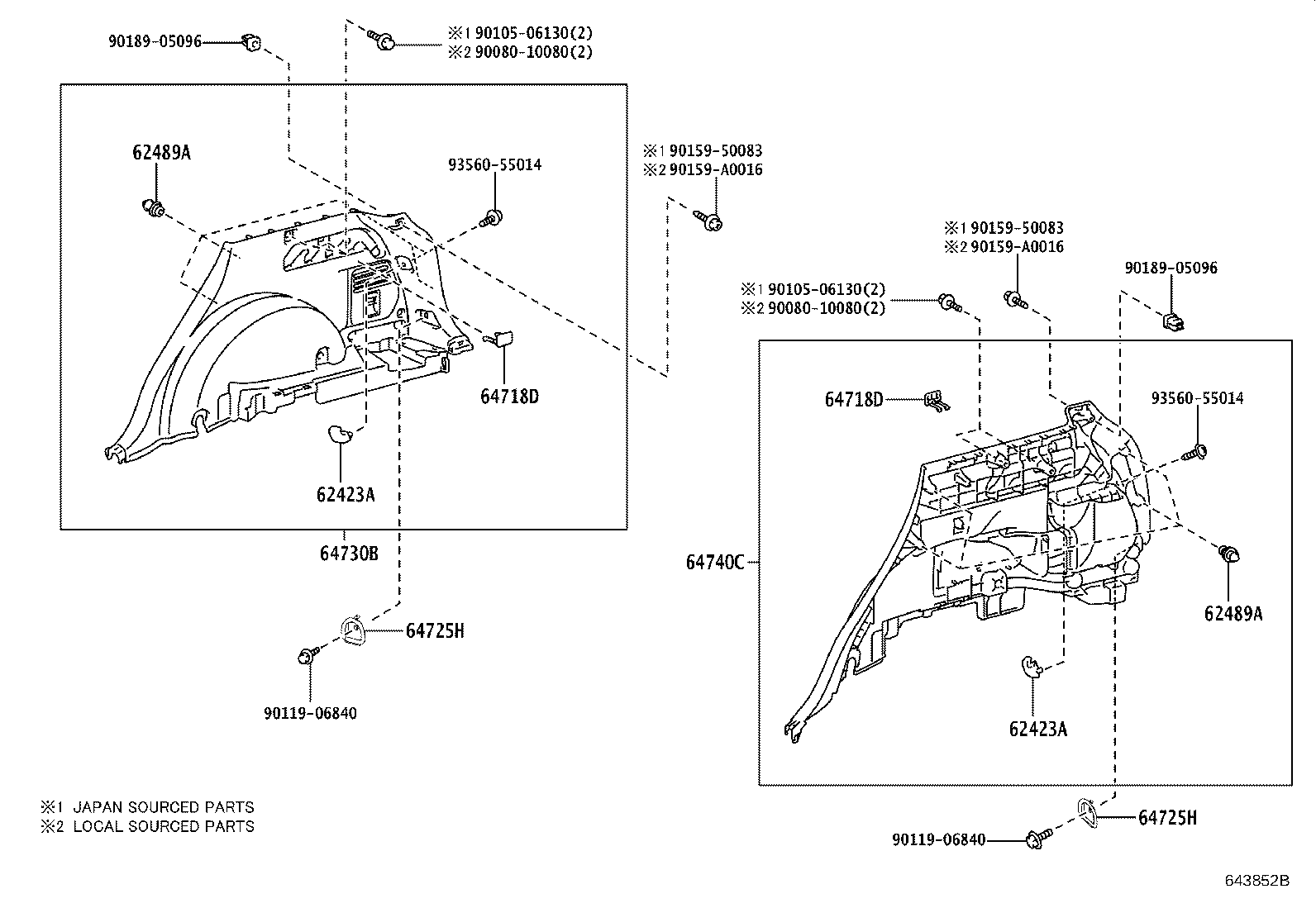 62170-0R031 AIR BAG ASSY, CURTAIN SHIELD, RH product image