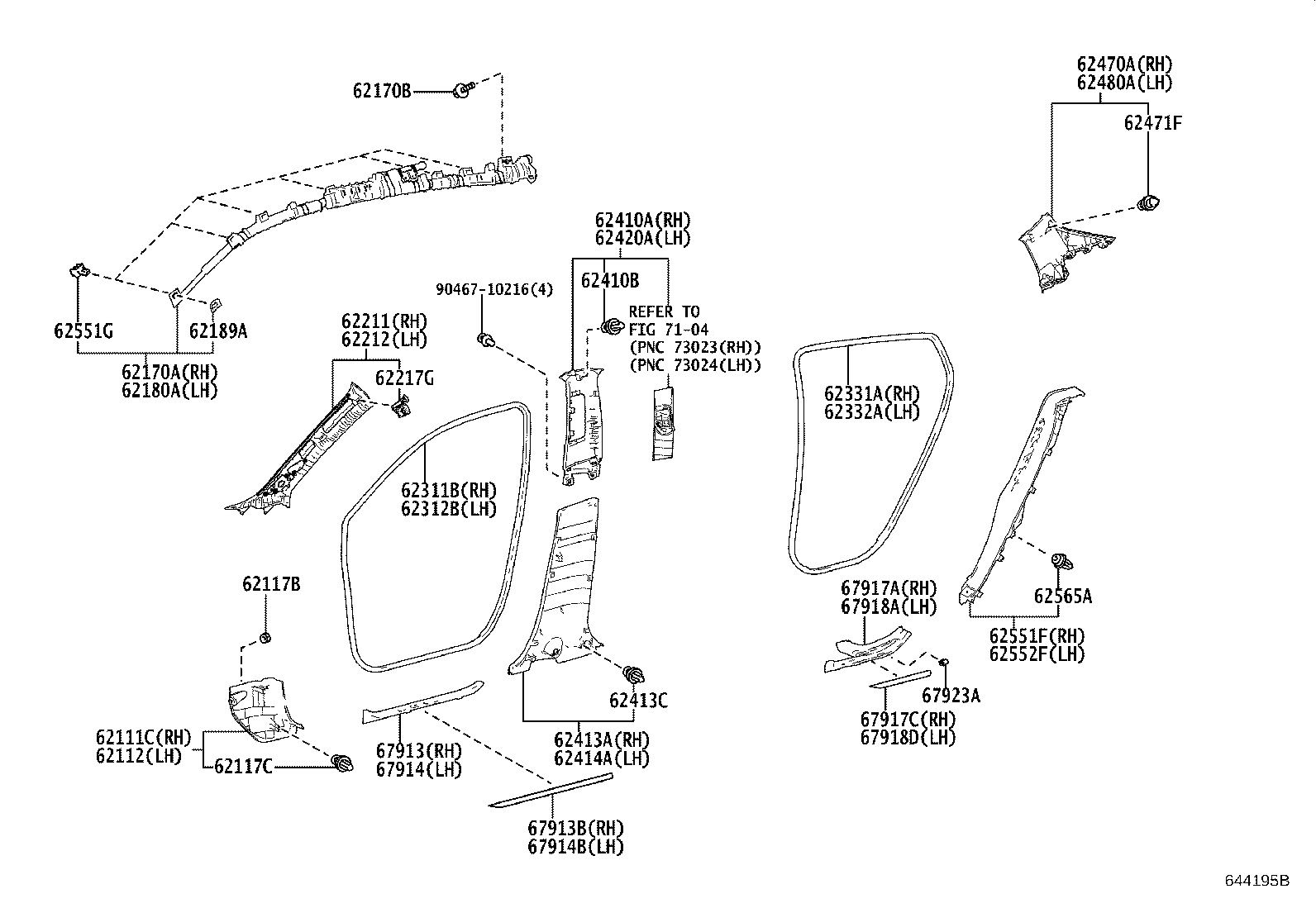 62170-F4011 AIR BAG ASSY, CURTAIN SHIELD, RH product image