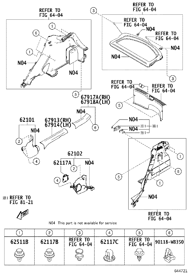 62170-WB003 AIR BAG ASSY, CURTAIN SHIELD, RH product image