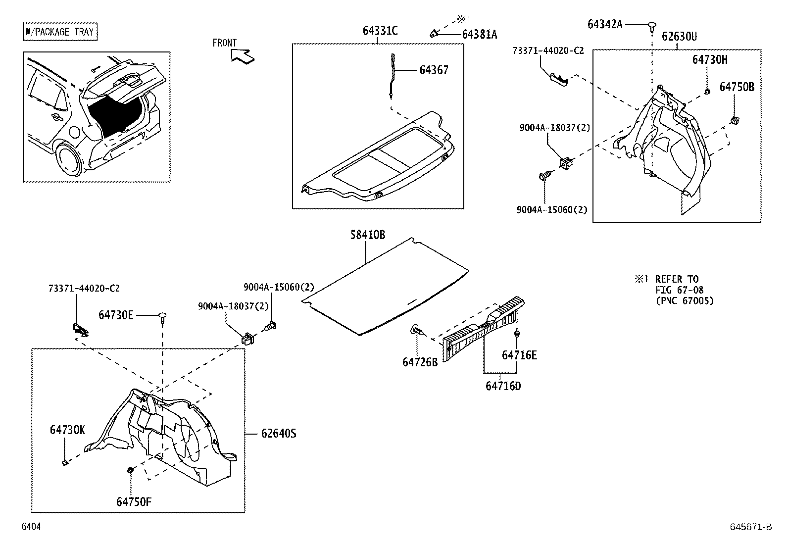 9004A-46308 CLIP(FOR DECK TRIM SIDE PANEL) product image