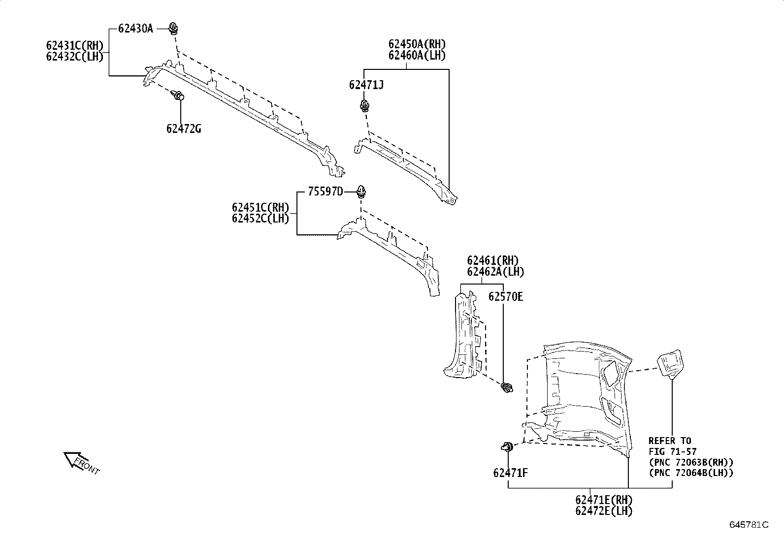 62170-V2010 AIR BAG ASSY, CURTAIN SHIELD, RH product image