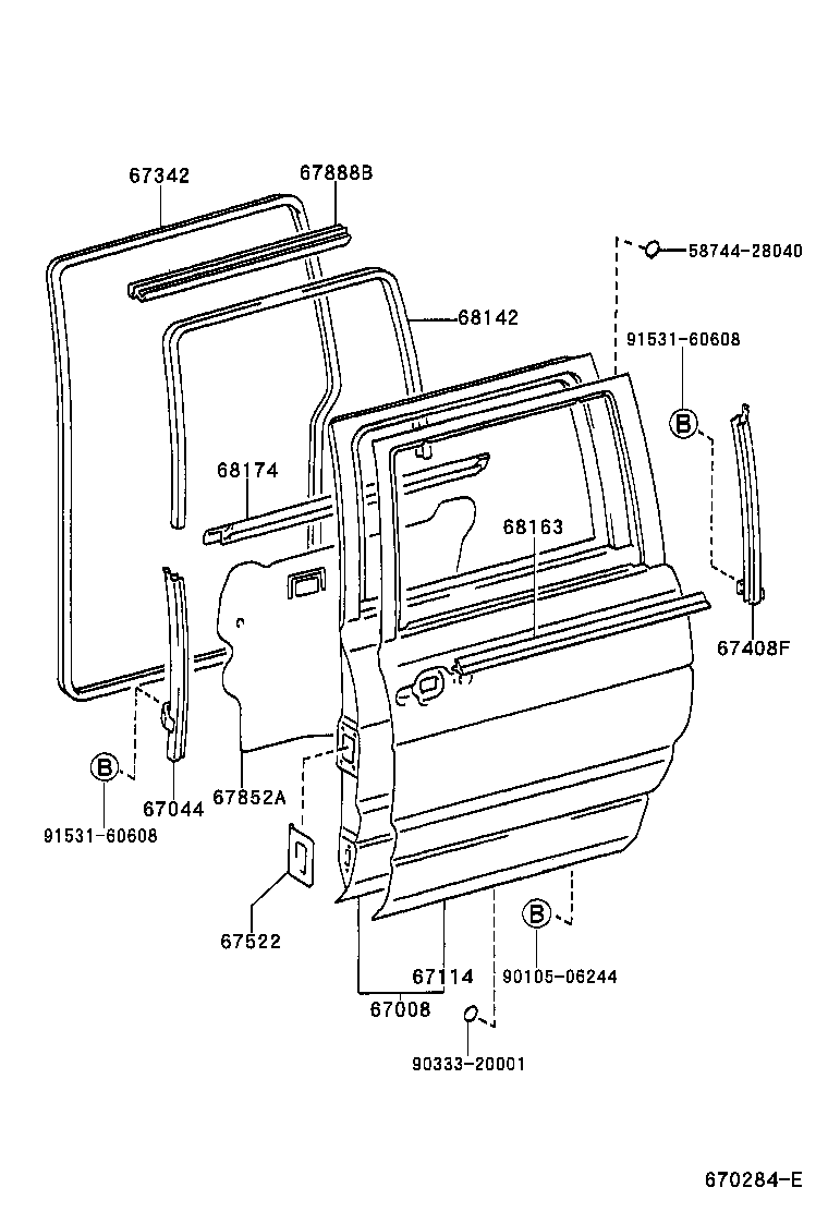 67771-28040 RETAINER(FOR REAR DOOR TRIM BOARD) product image