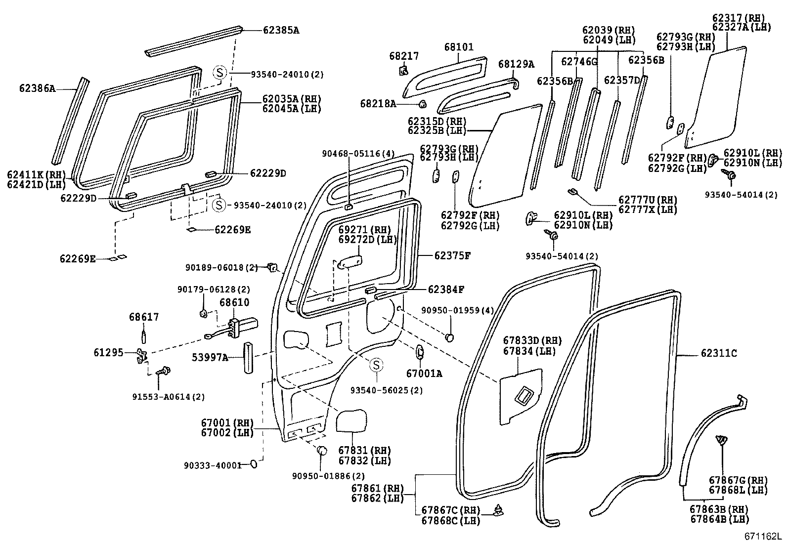 67001-36330 PANEL SUB-ASSY, FRONT DOOR, RH product image