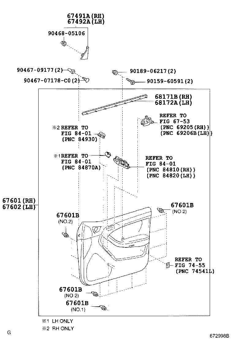 67001-35501 PANEL SUB-ASSY, FRONT DOOR, RH product image