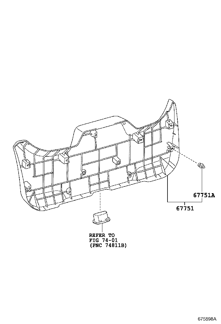 62785-60030 SPACER, BACK DOOR GLASS product image