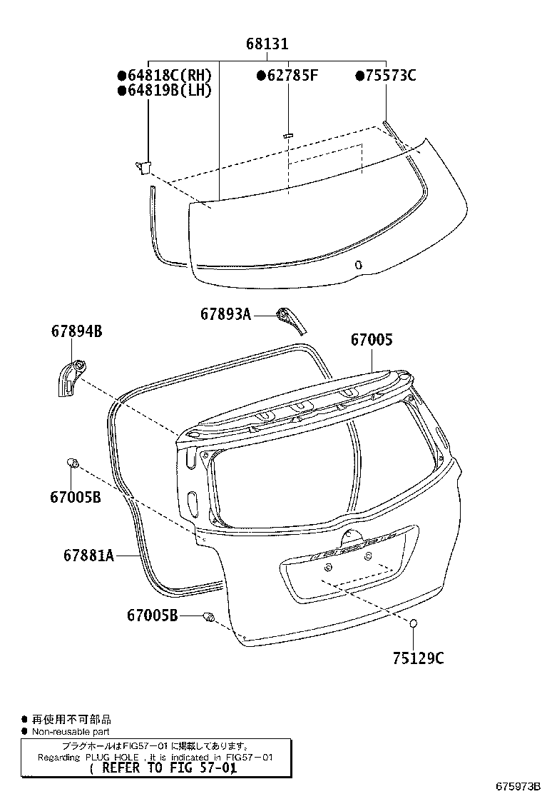 67893-0F010 PROTECTOR, BACK DOOR PANEL, NO.1 product image