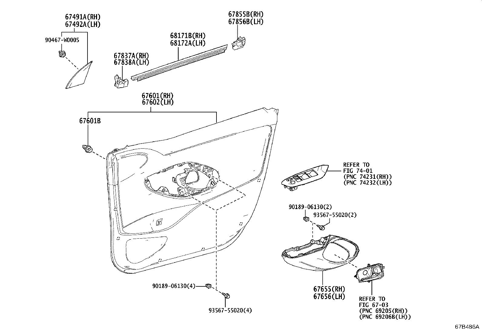 67001-K2011 PANEL SUB-ASSY, FRONT DOOR, RH product image