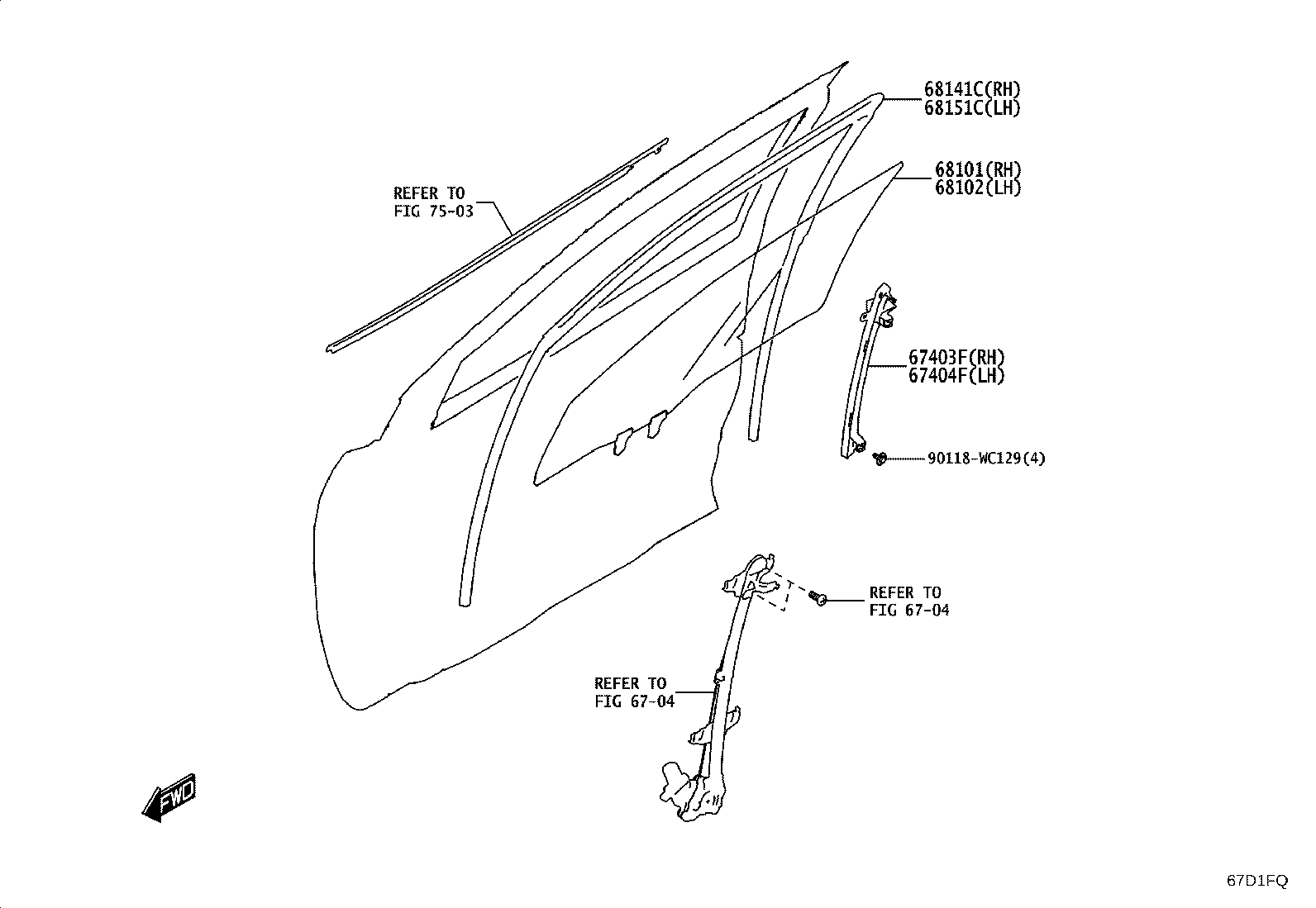 67001-WC021 PANEL SUB-ASSY, FRONT DOOR, RH product image