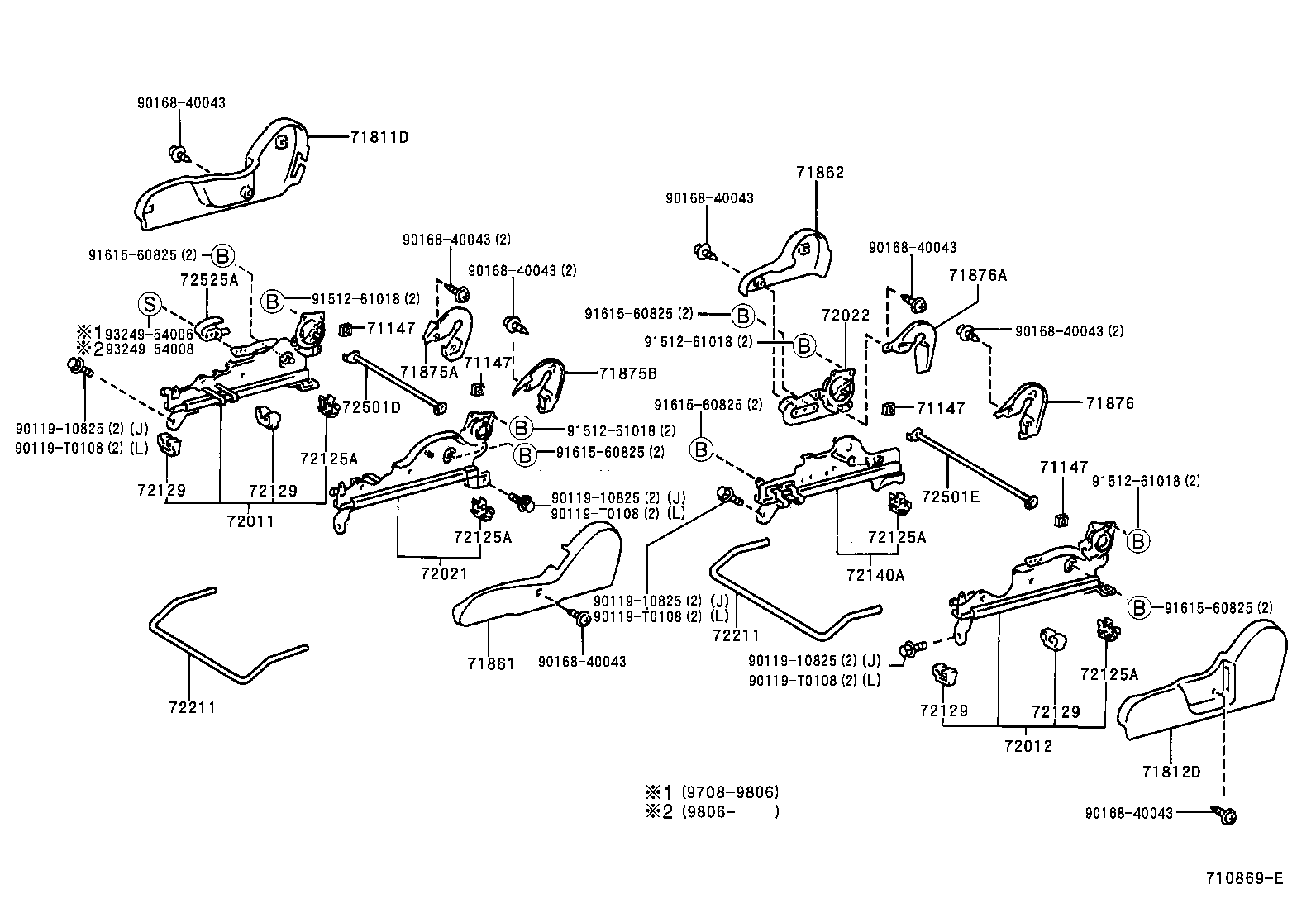 71017-04020 FRAME SUB-ASSY, REAR SEAT BACK product image