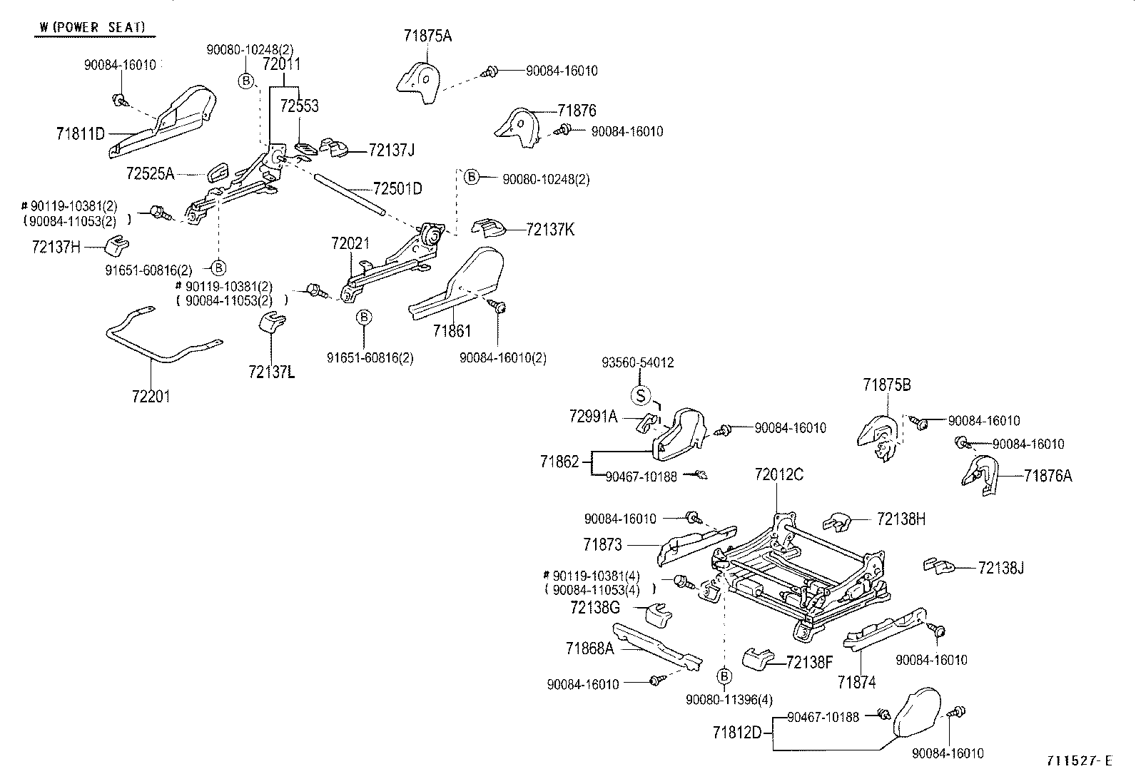 71017-0C010 FRAME SUB-ASSY, REAR SEAT BACK product image