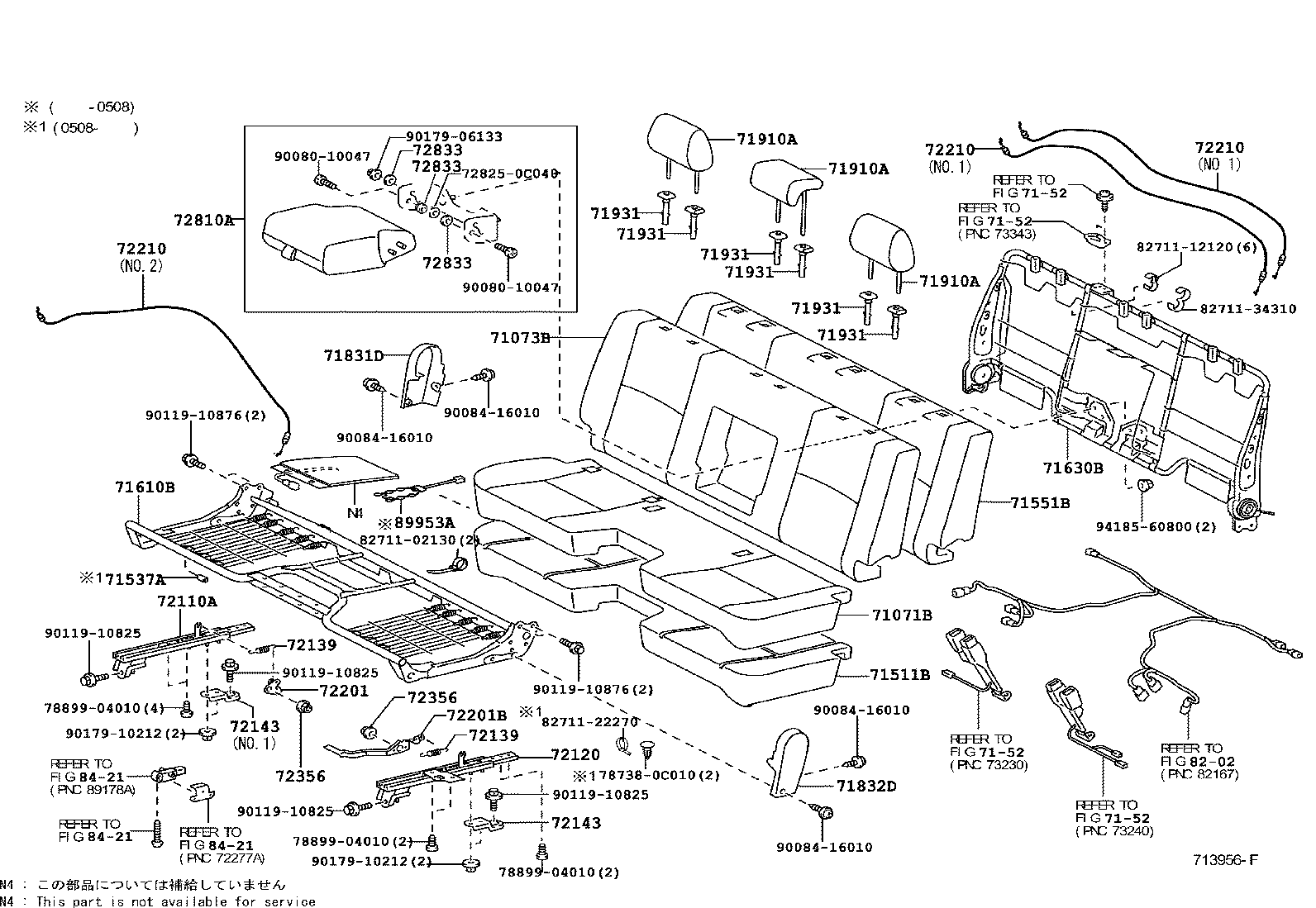 71017-0C010 FRAME SUB-ASSY, REAR SEAT BACK product image