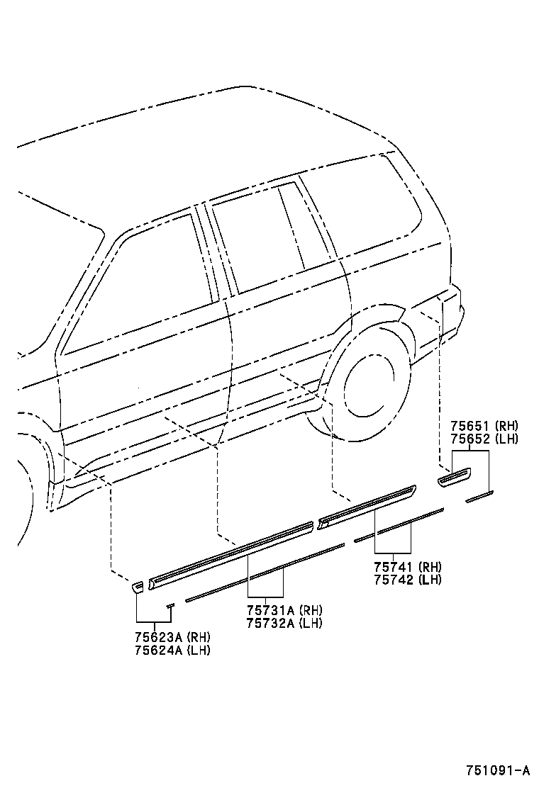 75504-38010 MOULDING SUB-ASSY, WINDSHILD, OUTSIDE LOWER product image