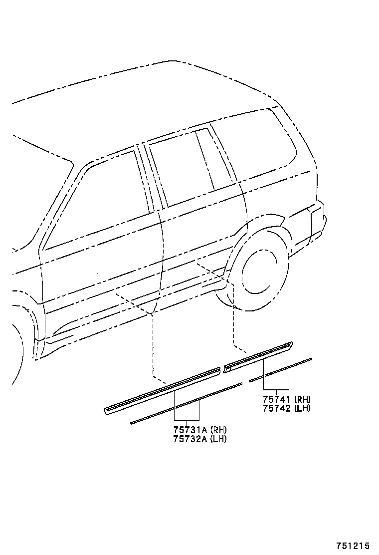75504-38010 MOULDING SUB-ASSY, WINDSHILD, OUTSIDE LOWER product image