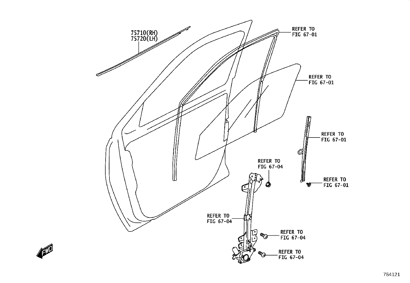 68160-WC004 MOULDING ASSY, FRONT DOOR BELT, RH product image