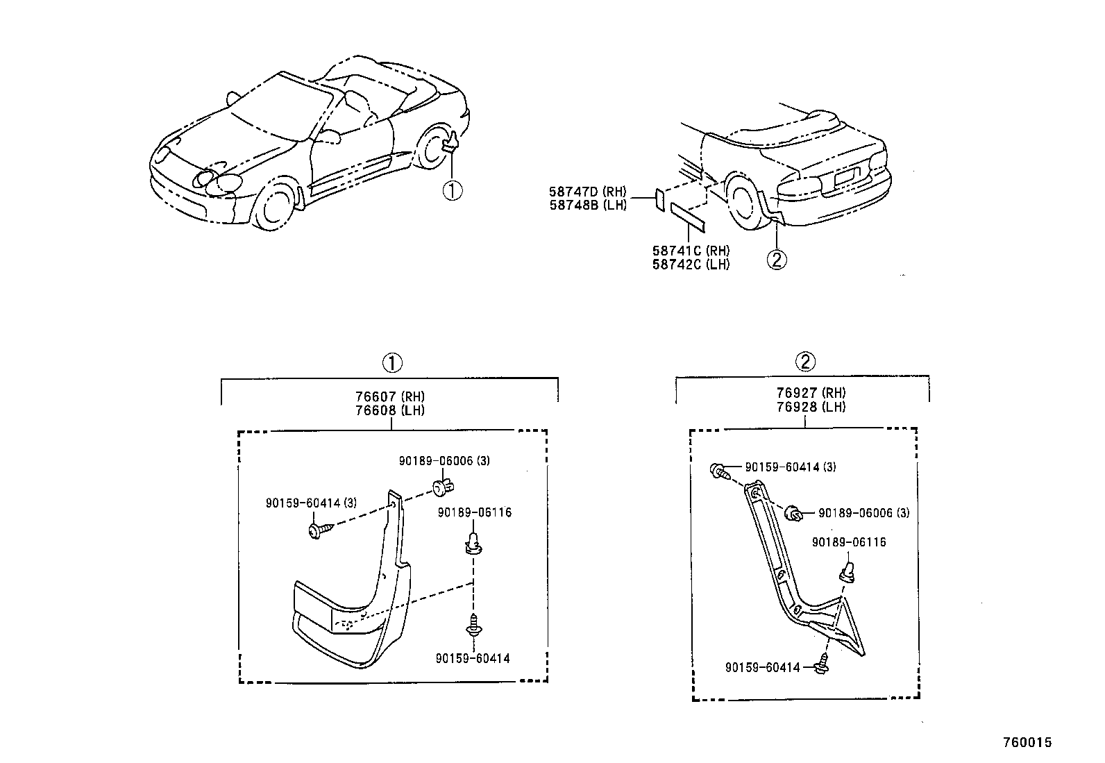 76872-20150 PROTECTOR, REAR SPOILER, NO.1 product image