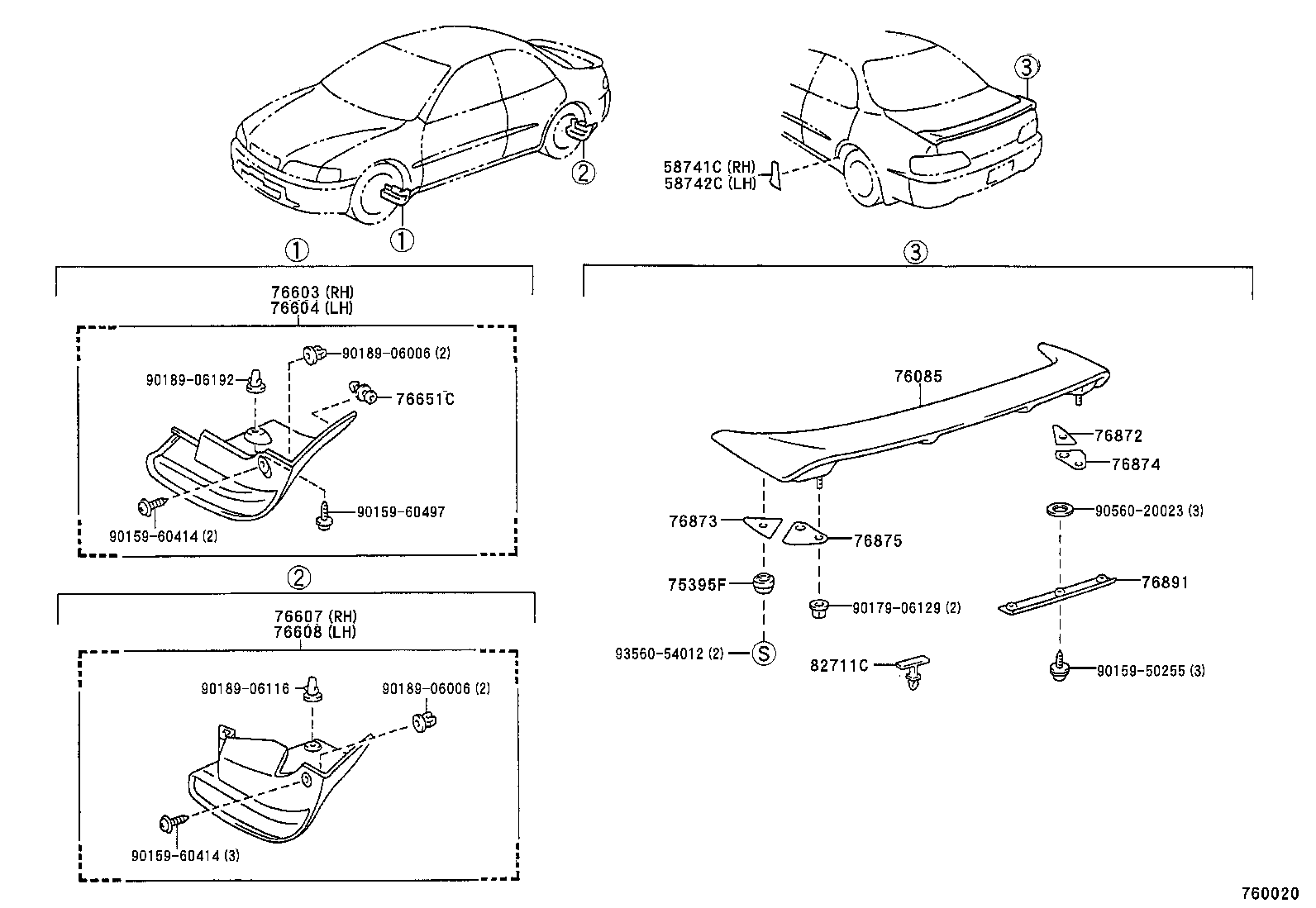 76085-20917 SPOILER SUB-ASSY, REAR product image