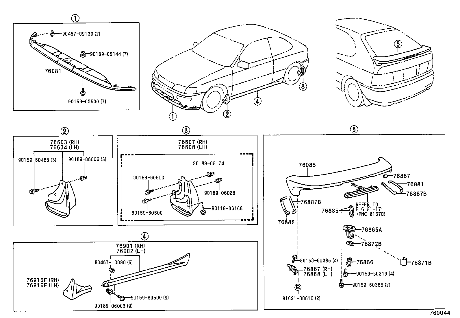 76871-13902 SPOILER SUB-ASSY, REAR product image