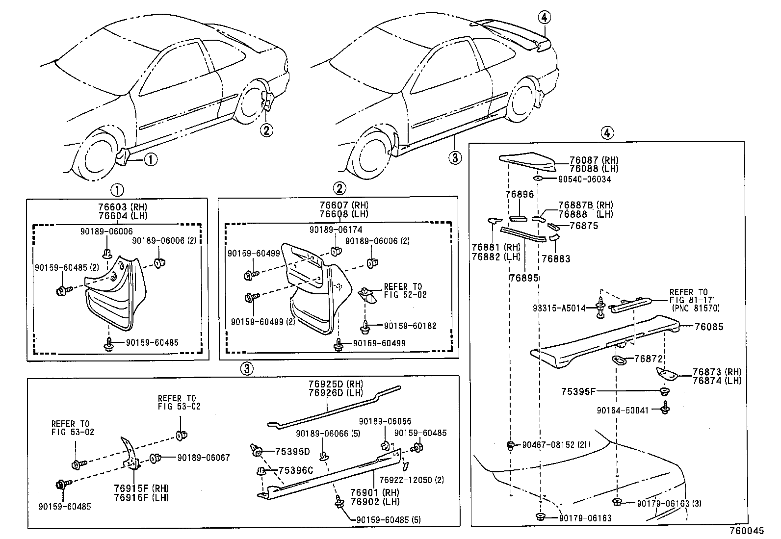 76085-12911 SPOILER SUB-ASSY, REAR product image