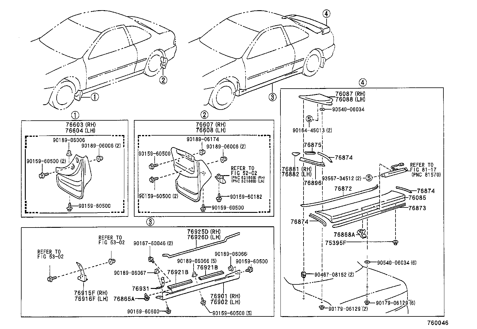 76085-12911 SPOILER SUB-ASSY, REAR product image