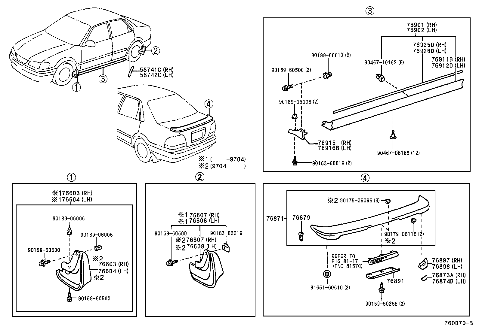 76871-12907 SPOILER, REAR product image