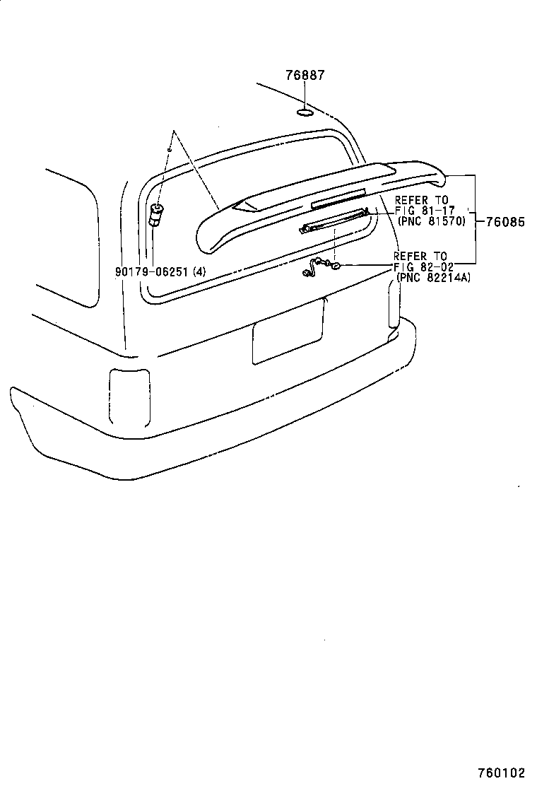 76085-35010-H1 SPOILER SUB-ASSY, REAR product image