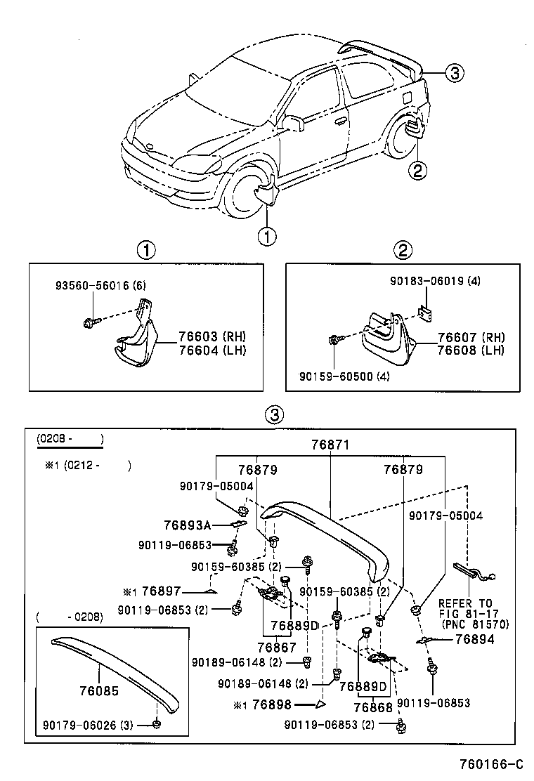 76085-52040-D0 SPOILER SUB-ASSY, REAR product image