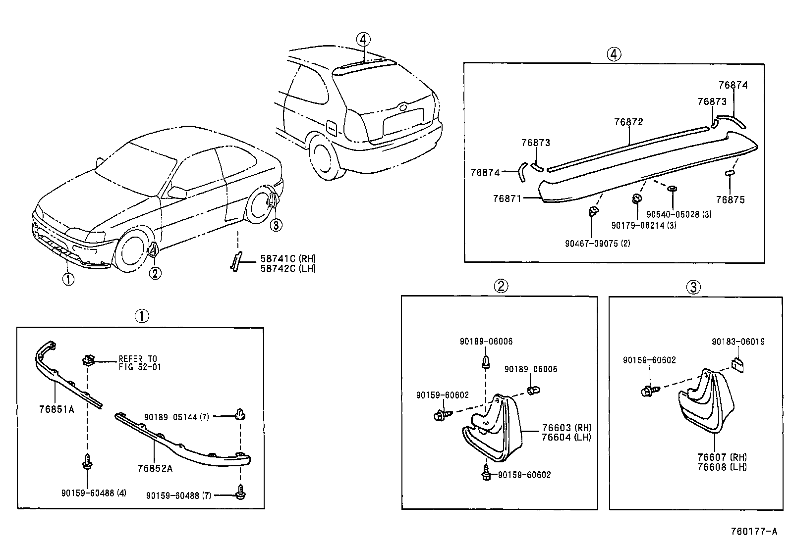76852-02010 COVER, FRONT SPOILER, LH product image